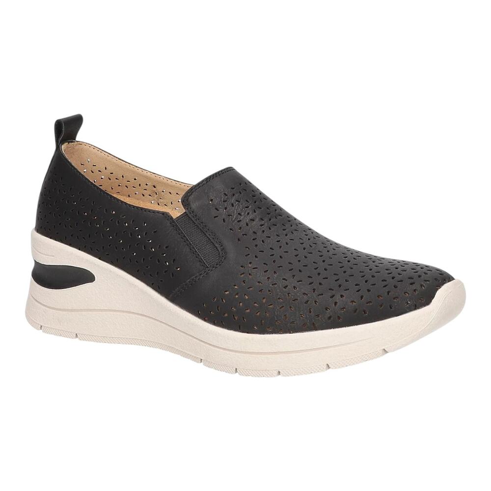Easy Works by Easy Street Women's Nottingham Slip On Sneakers Black Size 8